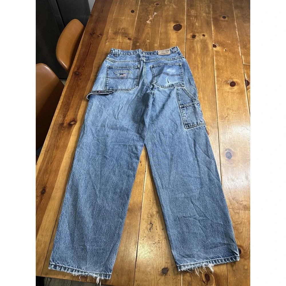 U.S. Polo Assn. Men's 33x32 Relaxed Fit Carpenter Jeans Blue 100% Cotton